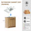 Meuble-lavabo sur pied de 30 po avec panneau rainuré 3D et lavabo en céramique intégré