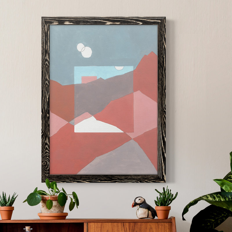 Toile encadrée de qualité supérieure Desert Dreamscape II - prête à être accrochée, H 28 po x l 38 po x P 1 po, Cadre noir