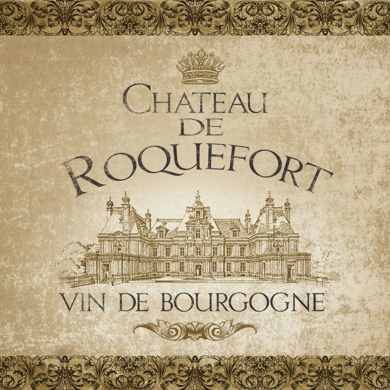 Étiquette de vin III, H 12 po x l 12 po