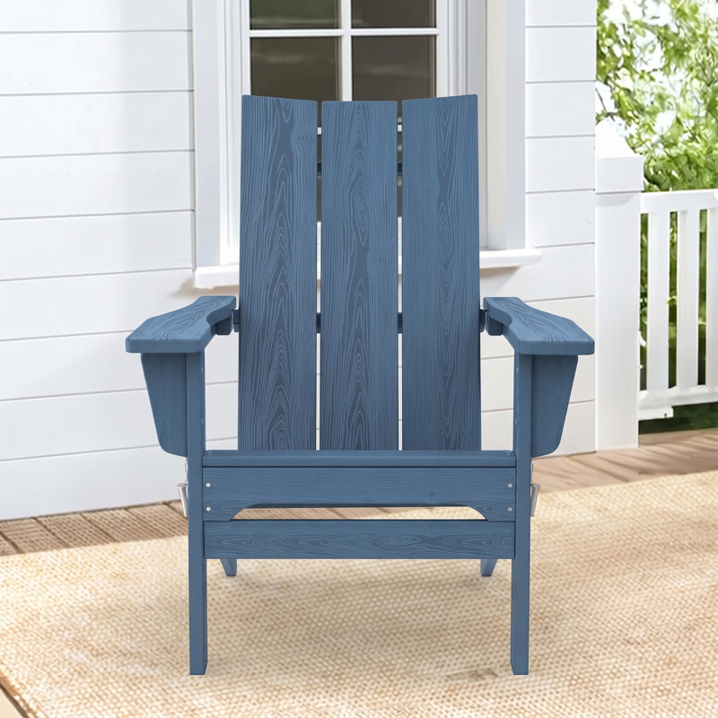 Chaise Adirondack pliante Bruce HDPE, Bleu