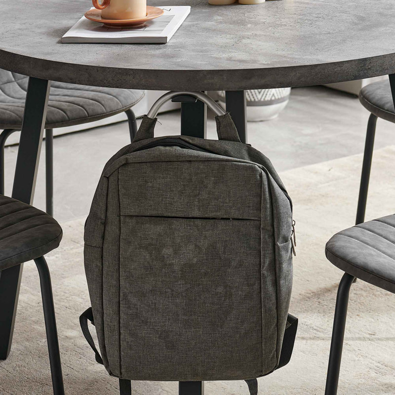 Kysha 4 - Person Four Leg Dining Set, Dark Gray