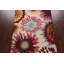Tapis beige / rouge en laine touffeté à la main Floral