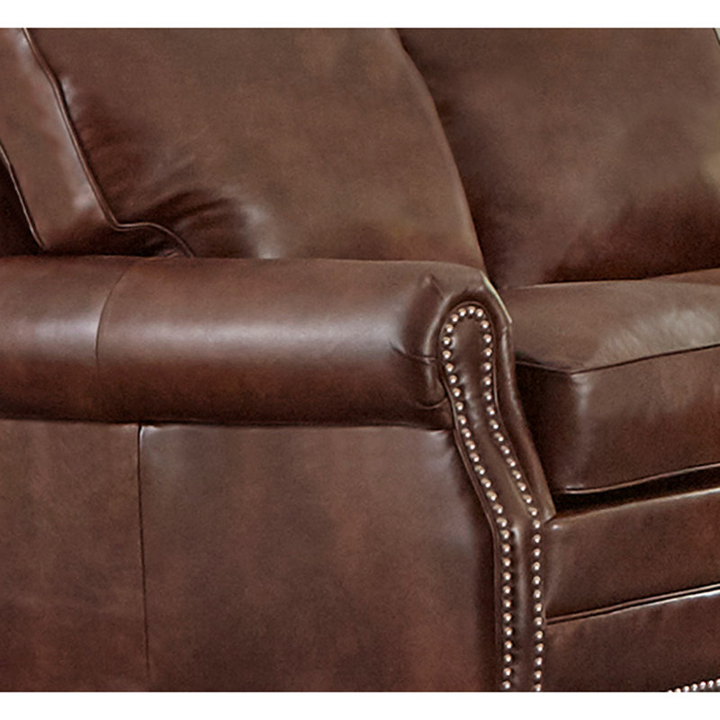 Lyndsey 2 - Piece Living Room Set, Chestnut Brown Genuine Leather