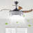 48" Modern Crystal LED Retractable Ceiling Fan with Light & Remote