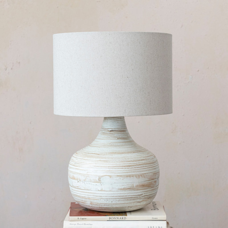 Azaruddin Bamboo Table Lamps with Linen Shade