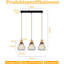 3-Light Black Kitchen Island Pendant