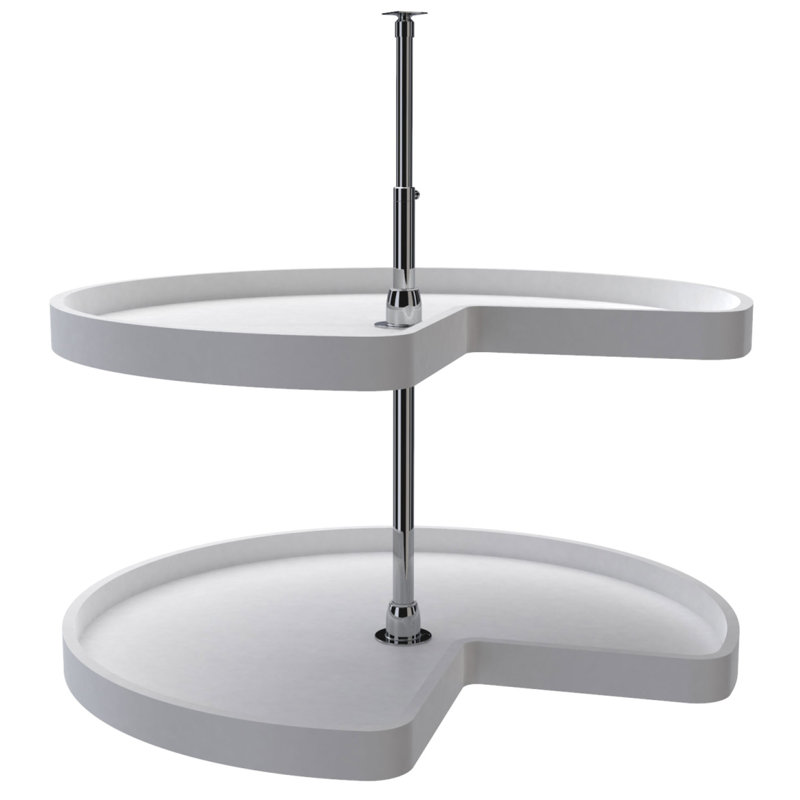 Rev-A-Shelf Kidney Lazy Susan Corner Wall/Base Cabinet 2-Shelf , 32" W