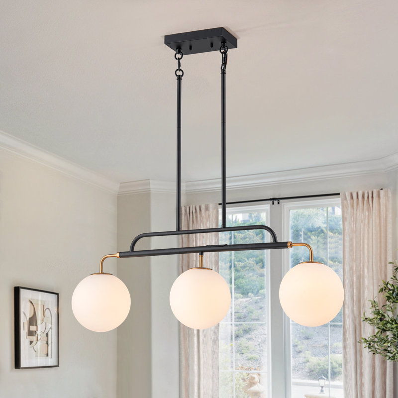 Luminaire suspendu pour îlot de cuisine 3 lumières Kaynen