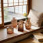 Ensemble de 20 vases en verre Amber