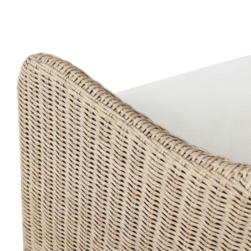 Blaire Outdoor Swivel Lounge Chair, Vintage White, Arashi Salt