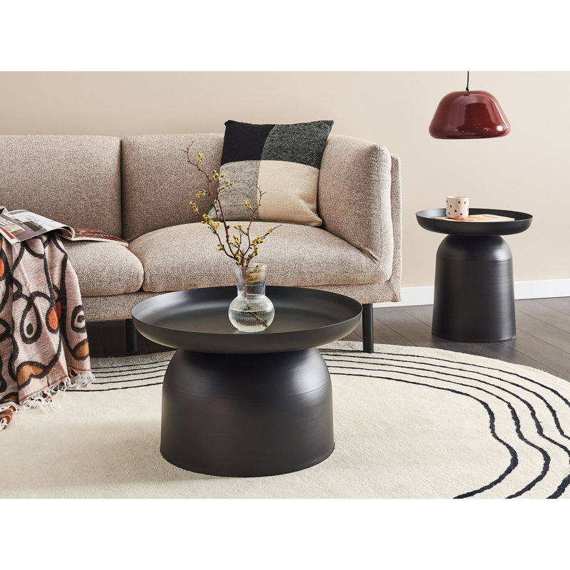 Pedestal Coffee Table, Black