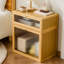 50cm W Bamboo / Rattan Bedside Table-242123186