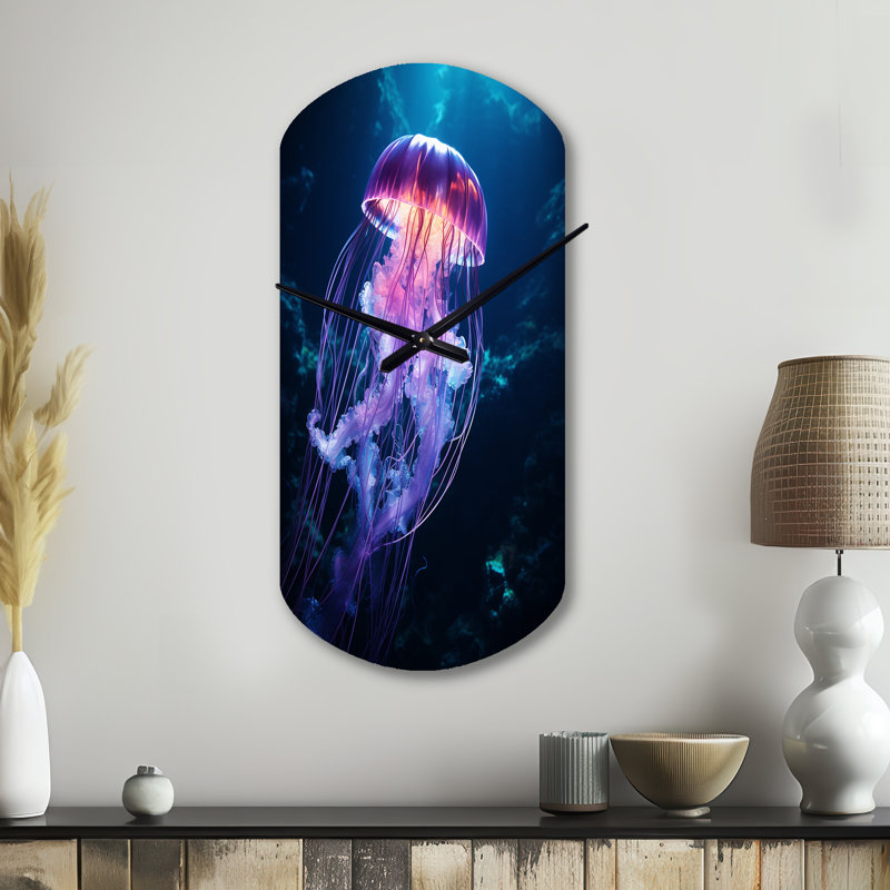 Horloge murale Ethereal Glow Jellyfish I - Jellyfish, Petit