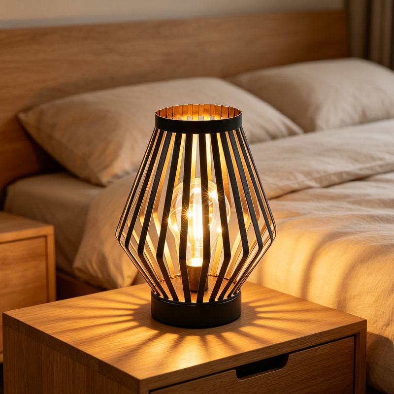 Banner 22Cm Metal Dimond Shape Cordless Table Lamp