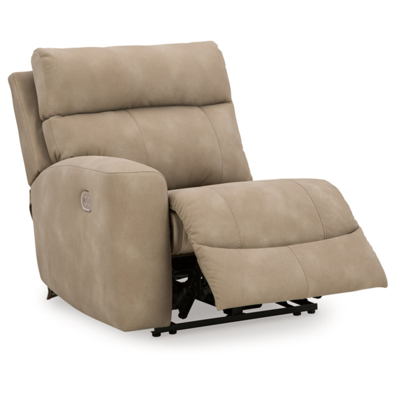 Matsuda 4-Piece Power Reclining Sectional, Similicuir beige
