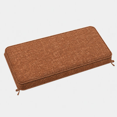 Coussin de banquette sur mesure de 7,6 cm de hauteur, coussin de siège de fenêtre, coussin de siège pour mobilier d'intérieur et d'extérieur avec double passepoil et 2 attaches pour coussin