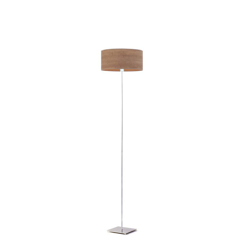 Blynn 150cm Traditional Floor Lamp, Brown, Silver