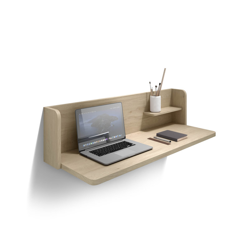 Capuano Floating Desk, Light Oak, Light Oak