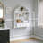 Solid Wood Wall Cabinet with Elegant Wave-733906710