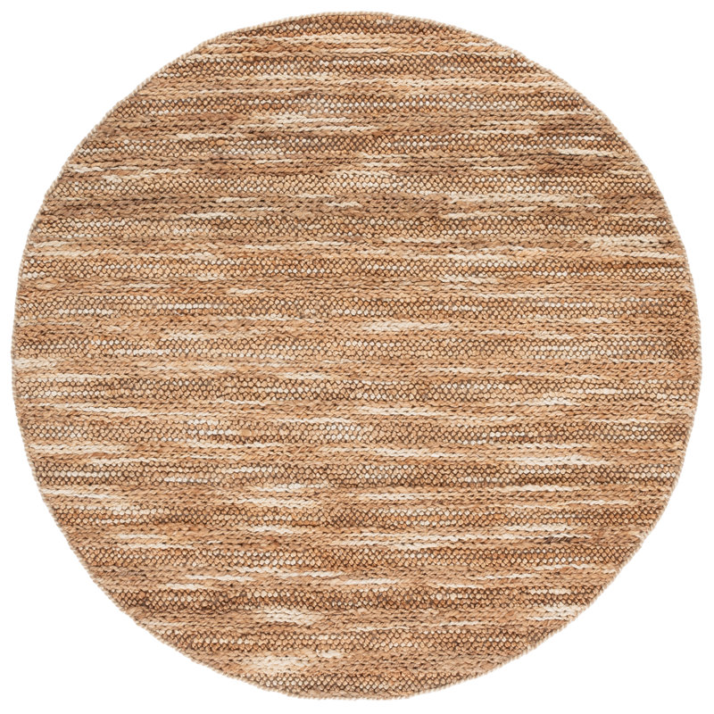 Natural Fiber Couture 101 Hand Loomed Jute/Cotton Rug in Natural, Round 6'