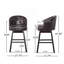 Tabourets de bar pivotants à 360 degrés avec garniture cloutée exquise, ensemble de deux, idéal pour les bars à domicile et les îlots de cuisine