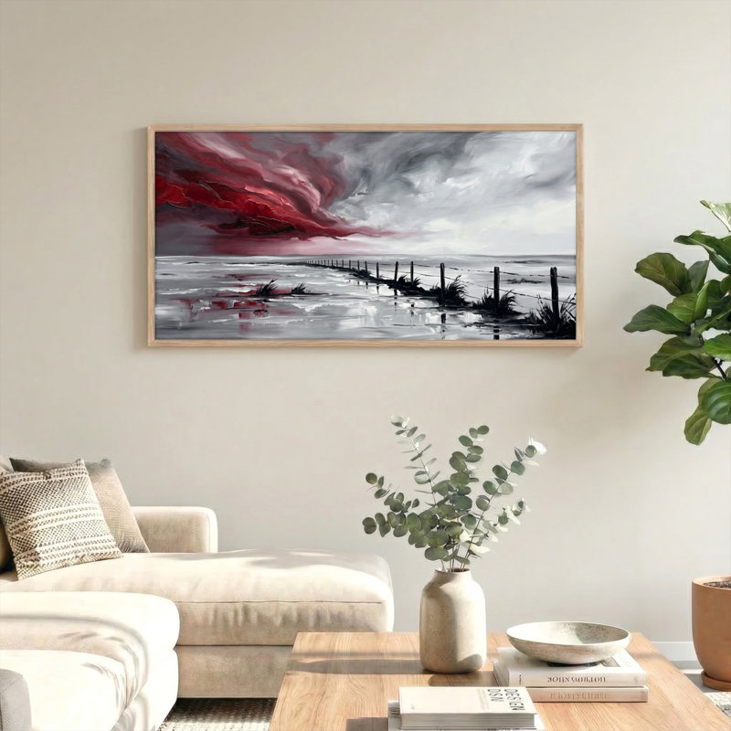Ensemble de 1 toile murale « Ciel spectaculaire », 40“W x 20”H, Naturel