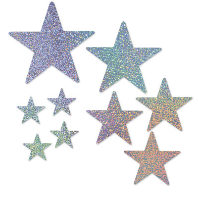 Pkgd Star Cutouts - Asstd - paquet de 12