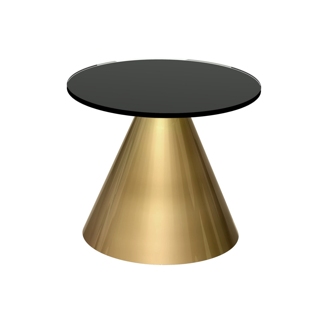 Bedminster Glass Top Pedestal End Table