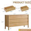 Commode 7 tiroirs l 51,1 po, commode en bois pour chambre à coucher, salon, chêne-2100993827