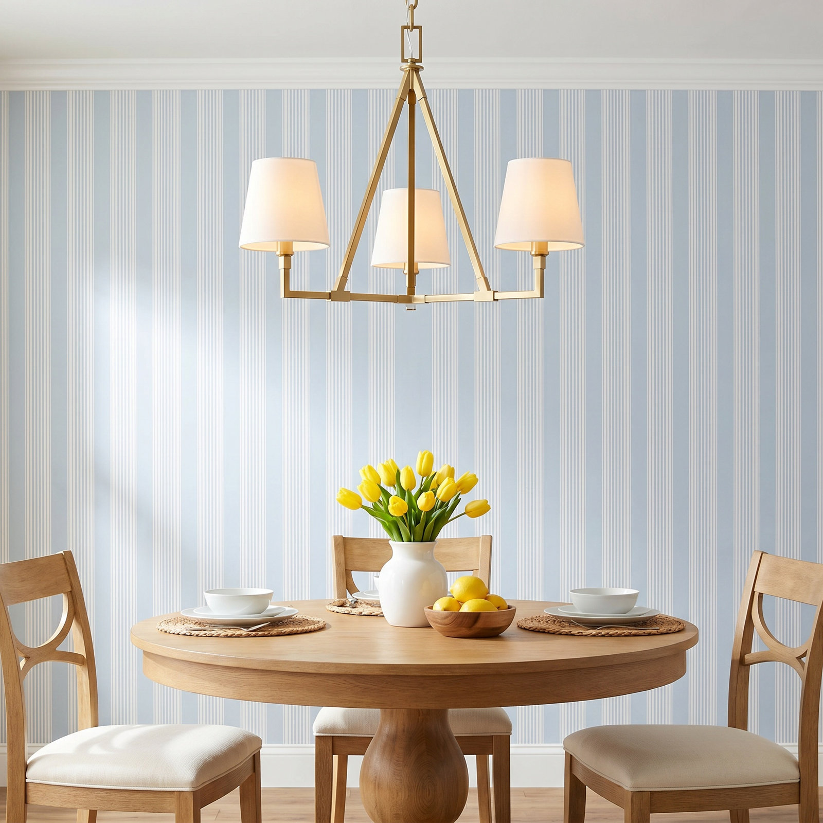 Mattia 4 - Light Dimmable Chandelier, 22.12" H x 40" W x 40" D, Burnished Brass