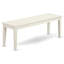 Ensemble de salle à manger 6 pièces comprenant une table de cuisine rectangulaire avec rallonge papillon, 4 chaises et une banquette, 107 x 152 cm, blanc lin