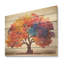 Érable abstraction colorée - érable sur bois, art sur bois de pin naturel-741160230