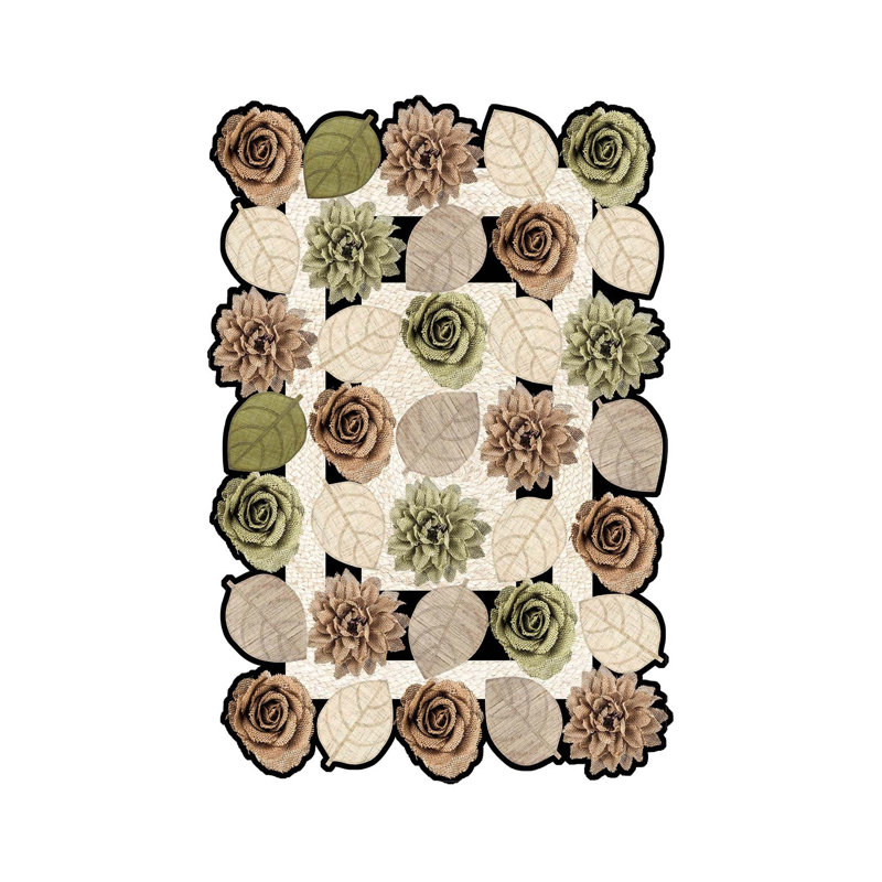 Premium Woven Area Rug, 5.9 x 9.2 Feet | 100% Polyester, 650 g/m² | Antibacterial, Non-Slip PVC Dot Underside, 0.3 in Pile Height | Machine Washable, 3D Digital Printing | Perfect for Living Room & Bedroom Decor