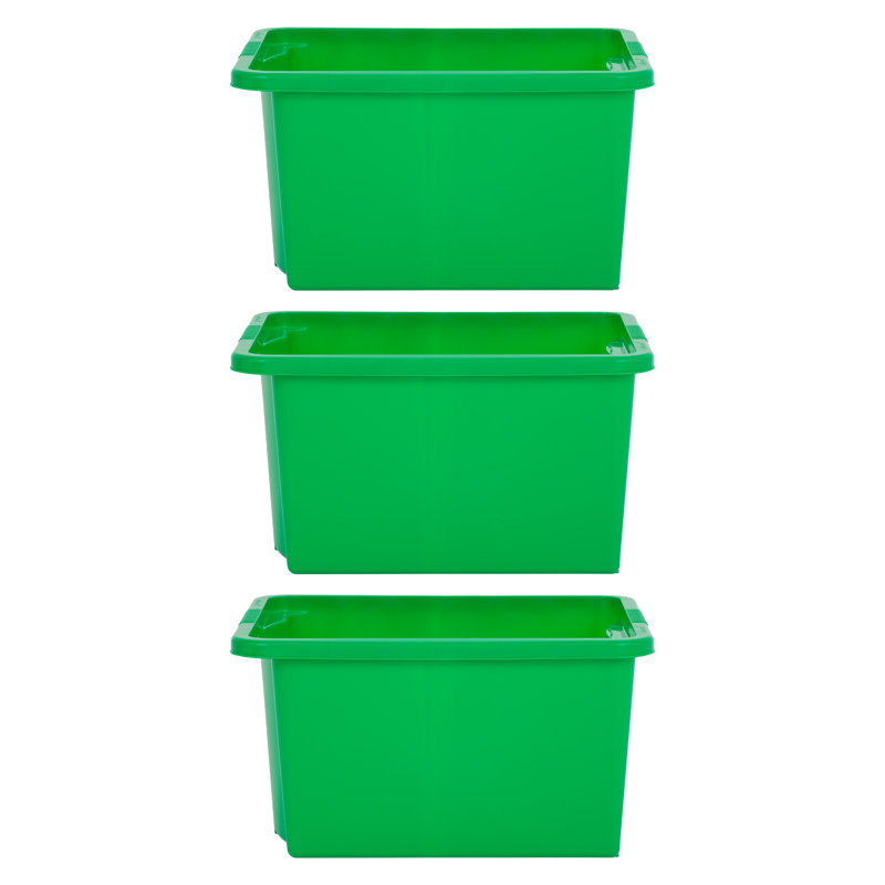 Stack & Store Box, 30 qt, Green