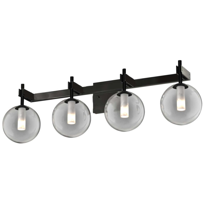 Éclairage pour meuble-lavabo 4 lumières Sumner, Chrome, Fumée