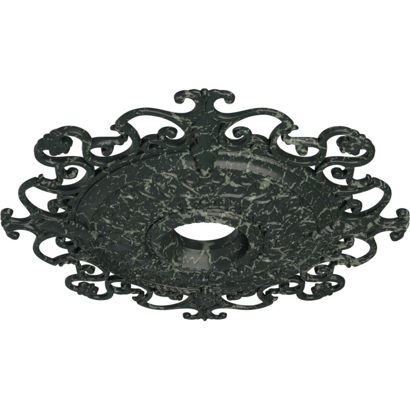 Médaillon de plafond Endurathane Orléans, P 38 3/8 po x P 6 5/8 po x P 2 7/8 po (convient aux auvents jusqu'à 8 1/4 po), fini peint craquelé peint à la main