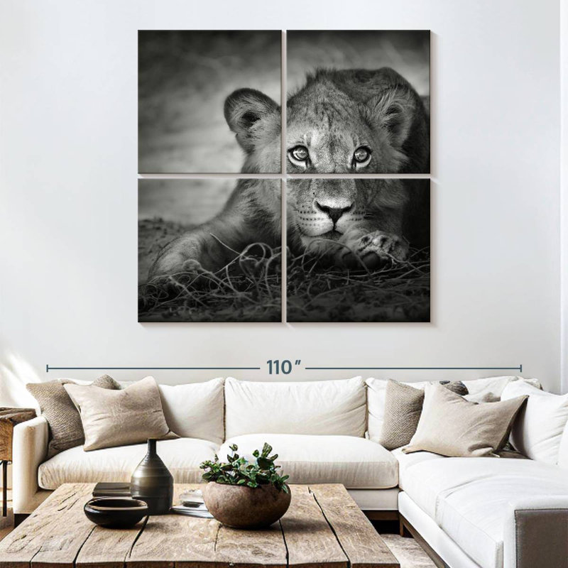 Brampt Young Lion Head, 74" H x 74" W