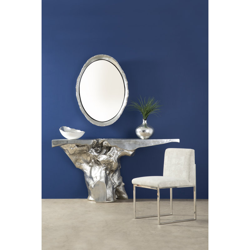 Crown 71" Silver Leaf Cast Console Table