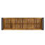 Banc de 19,08 po de hauteur avec finition en bois et fer dans une taie décorative - 54 po x 15,8 po x 19,08 po