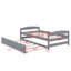 Lit plateforme simple avec lit gigogne-451656800