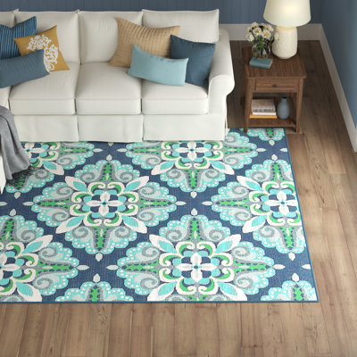 Deltana Floral Machine Woven Indoor / Outdoor Rug