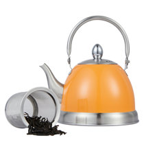 Creative Home Alexa 3.0 Qt. Stainless Steel Whistling Tea Kettle, Metallic Chartreuse/Green