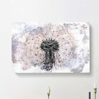 A Dandelion Flower In Abstract - Wrapped Canvas