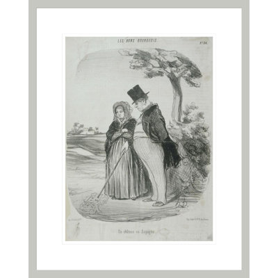 «Les Bons Bourges: Un Chateau en Espagne» par Honoré Daumier, impression giclée encadrée