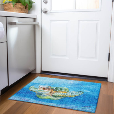 Premium Machine Washable Mayfield AMF148 Ocean Rug