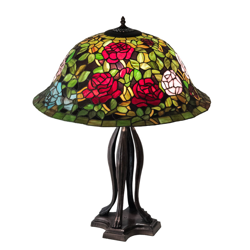 Meyda Tiffany & Stained Glass Table Lamp, 30" H x 24" W x 24" D