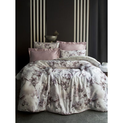 Satin Floral Duvet Cover
