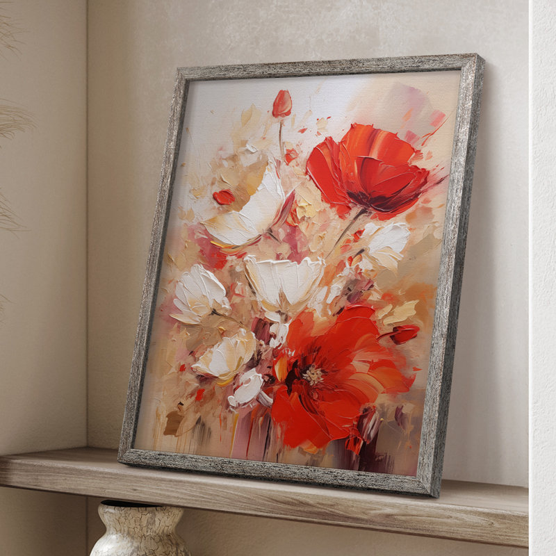 Reproduction encadrée FLORAL Series CCCCXVI - bois massif, H 11 po x l 9 po