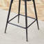 Ensemble de 2 tabourets de bar pivotants avec coussins en lin respirant - siège gris clair et structure en fer noir, confortable et élégant pour îlot de cuisine-839998308-839998309-839998311