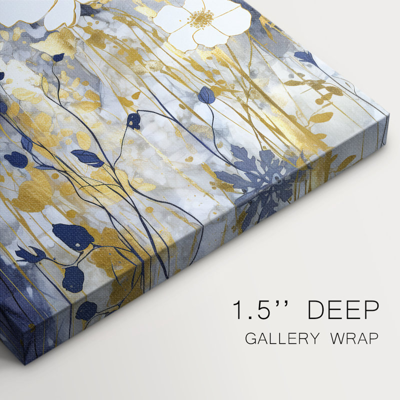 FLORAL Series CCCCLIXIX - Toile tendue avec châssis de qualité supérieure - Prêt à être accroché, H 12 po x l 8 po
